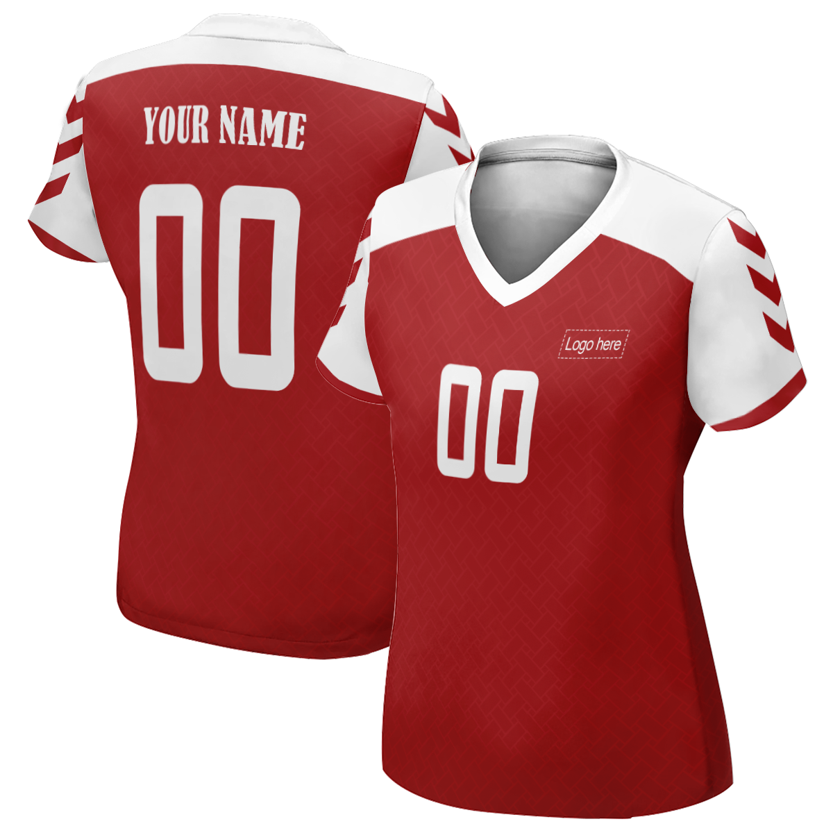 그림이 있는 여성 한정판 덴마크 월드컵 맞춤형 축구 유니폼